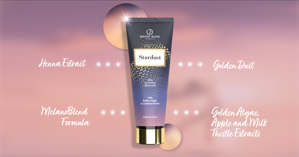 Stardust - a new bronzing lotion full of golden particles