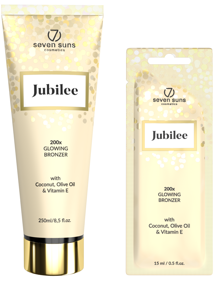 Jubilee bronzer tube and sachet