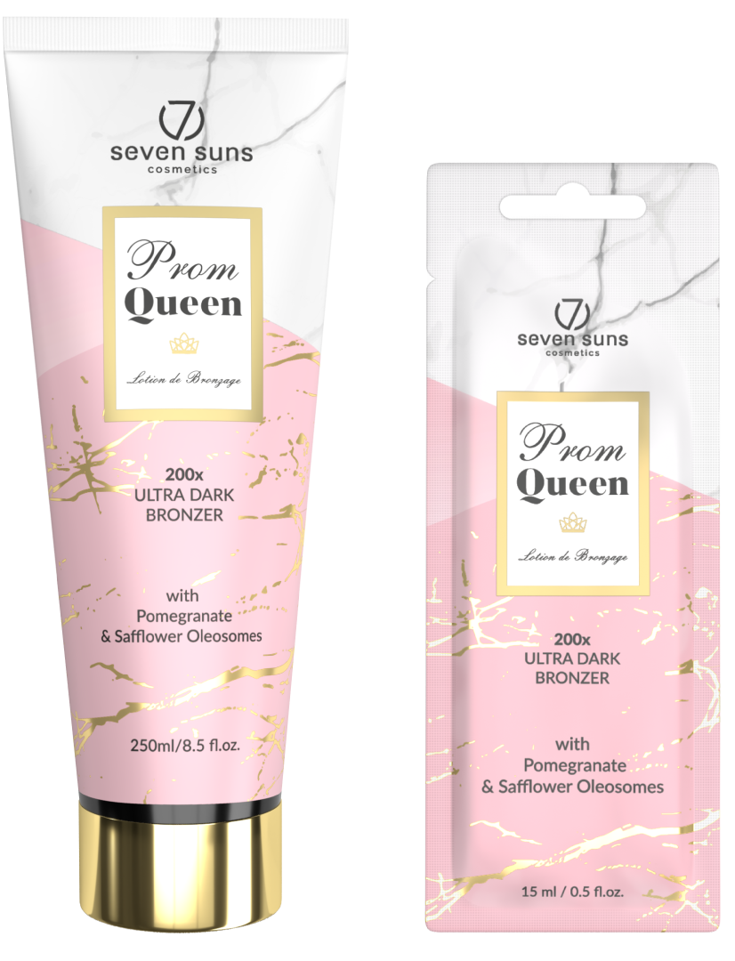 Prom Queen bronzer tube and sachet