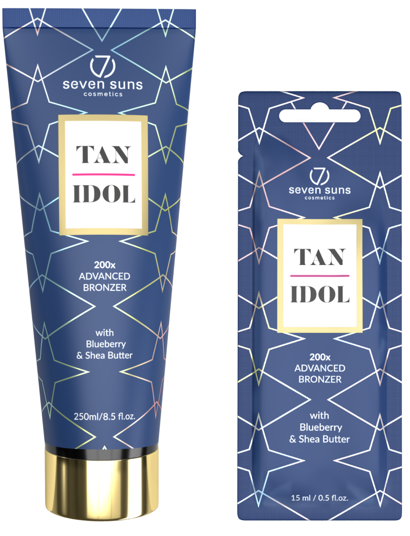 Tan Idol bronzer tube and sachet