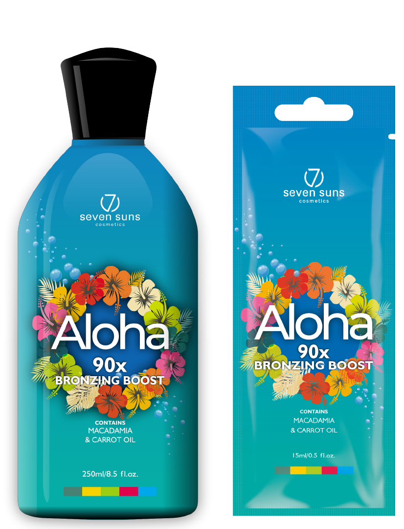 Aloha bottle and sachet bronzer