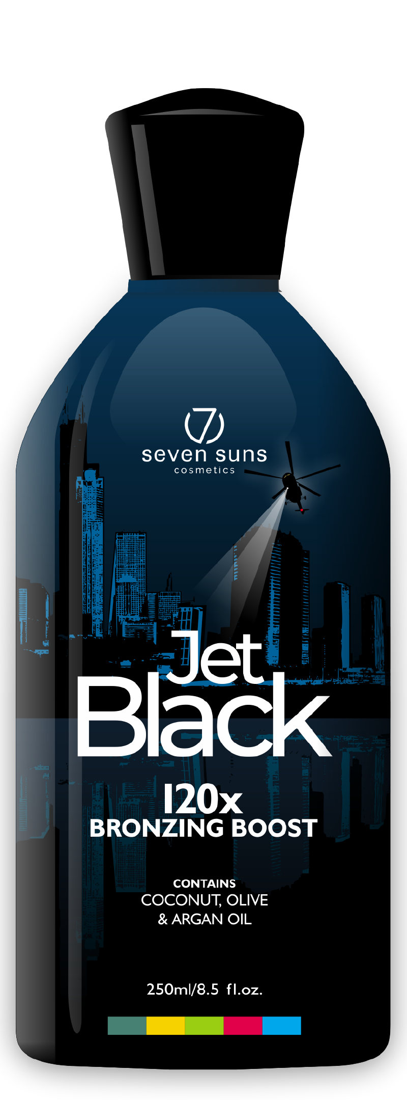 Jet Black cosmetic bottle