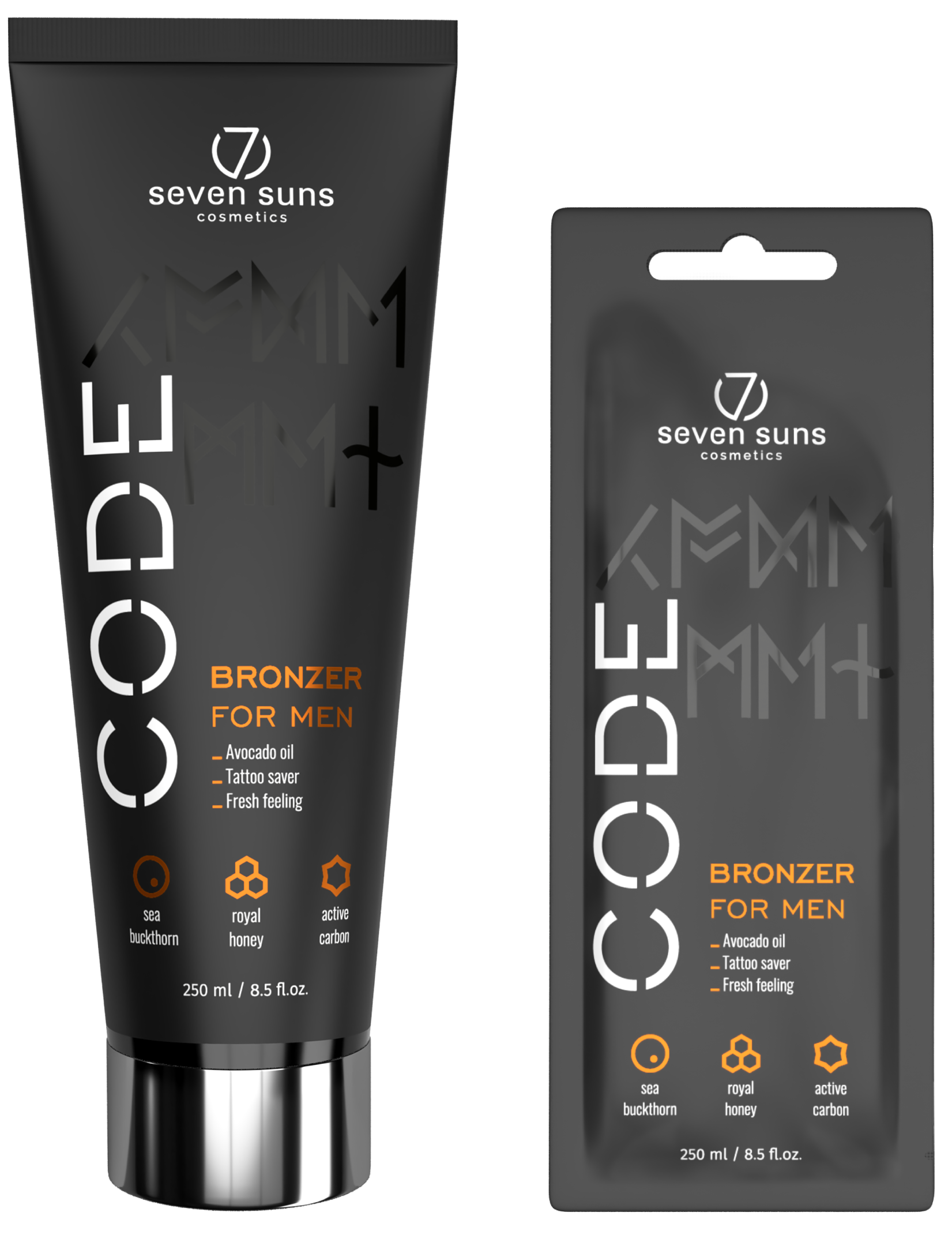 CODE Bronzer tube and sachet
